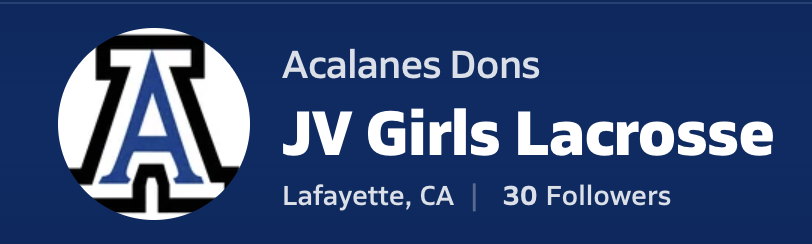 JV LADIES LACROSSE PICKS UP RIGHT WHERE IT LEFT OFF LAST YEAR AND OPENS THE SEASON WITH TWO CRUSHING WINS OVER DOUGHERTY VALLEY AND CALIFORNIA HIGH